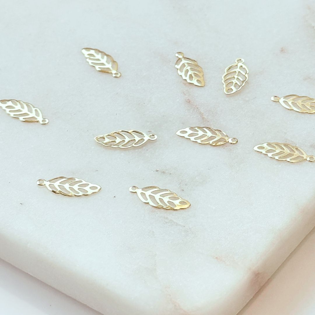 Dainty Leaf Silhouette Charm