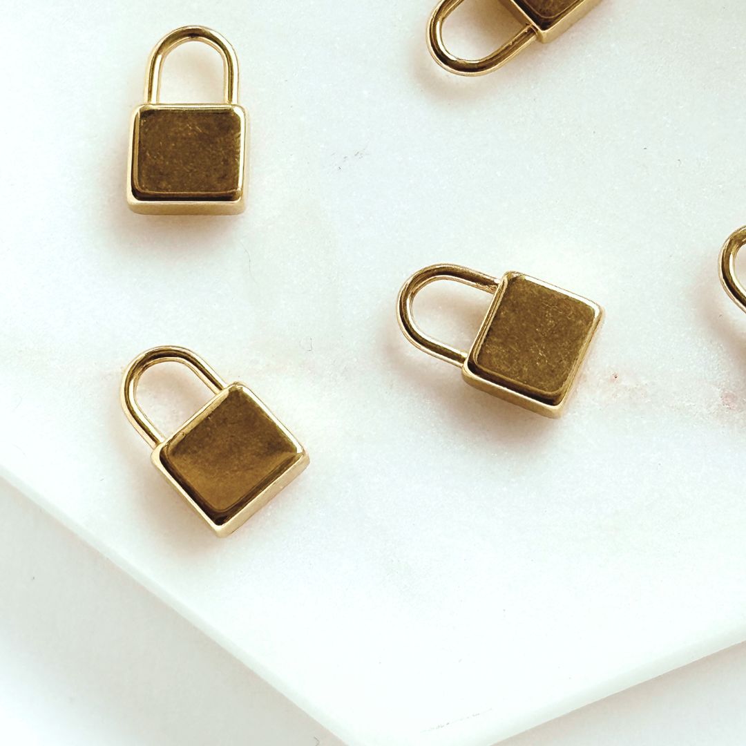 
Solid Lock Charm | Dangle Jewelry